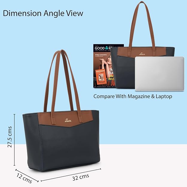 Lavie Women's Tula Tote Bag Navy | Stylish Office Shoulder Handbag