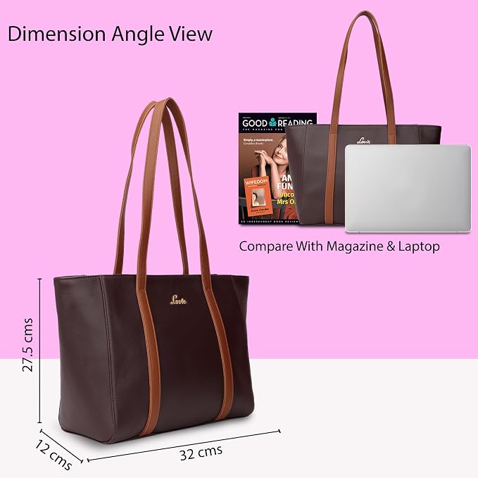 Lavie Hilite Tula Women's Tote Bag Maroon | Stylish Office Handbag