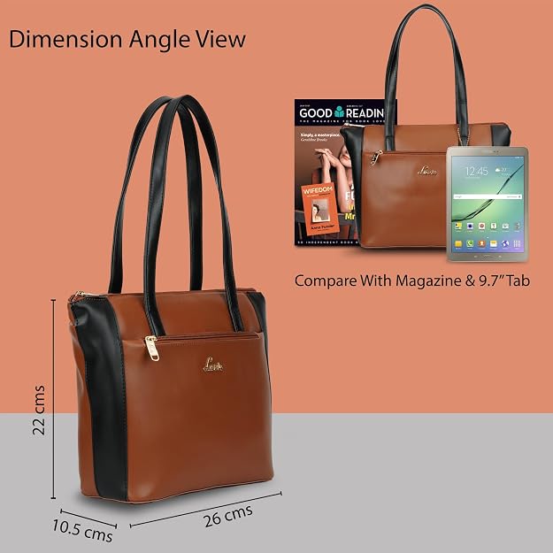 Lavie Lit Mylo 3C Women's Tan Tote Bag | Stylish Shoulder Handbag