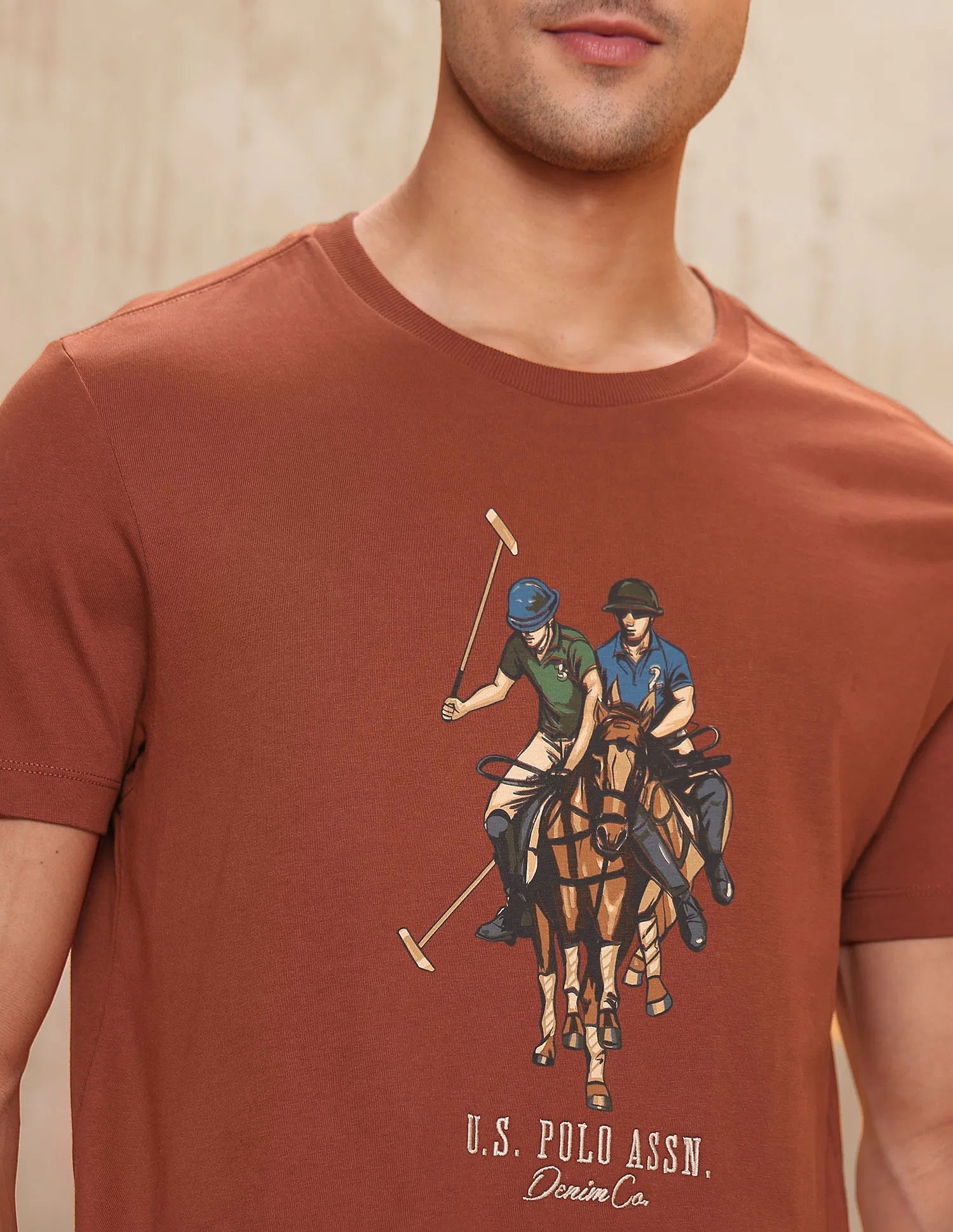 U.S. Polo Assn. Denim Co. Graphic Brand Printed Muscle Fit T-Shirt