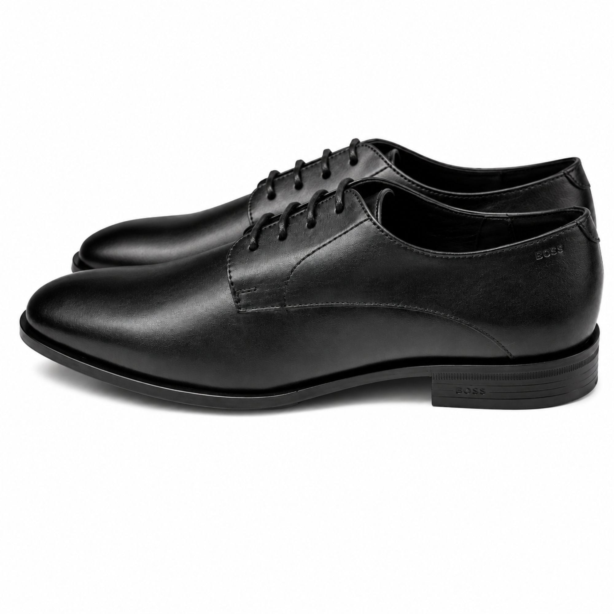 Boss Men’s Premium Derby Leather Formal Shoes - Black