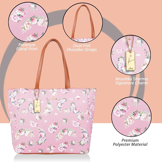 Lavie Flanov Women's Floral Tote Bag Lt Pink | Stylish Handbag