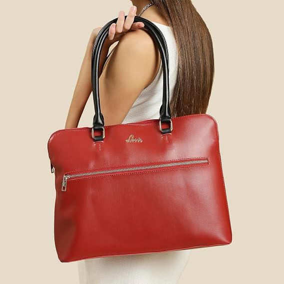 Lavie Lit Module Women's Laptop Satchel Bag Red | Stylish Work Bag