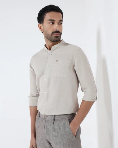 BlackBerry Natural Linen Solid Nature Shirt for Men – Cleo