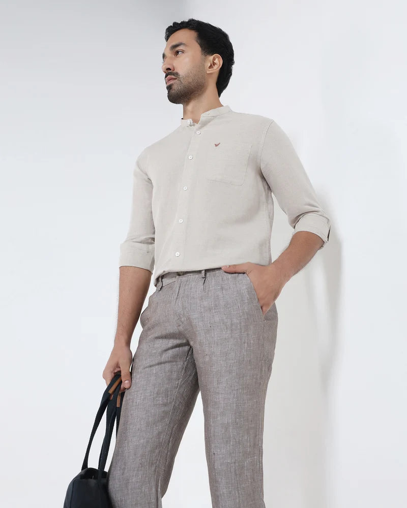 BlackBerry Natural Linen Solid Nature Shirt for Men – Cleo