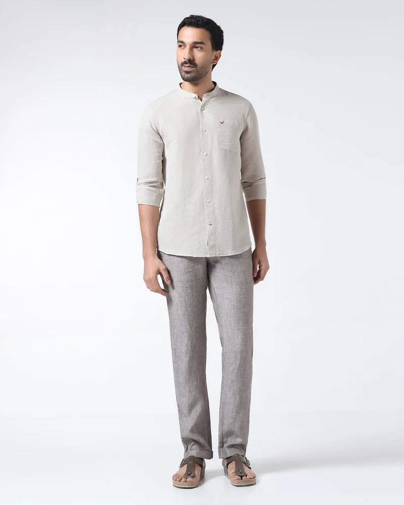 BlackBerry Natural Linen Solid Nature Shirt for Men – Cleo