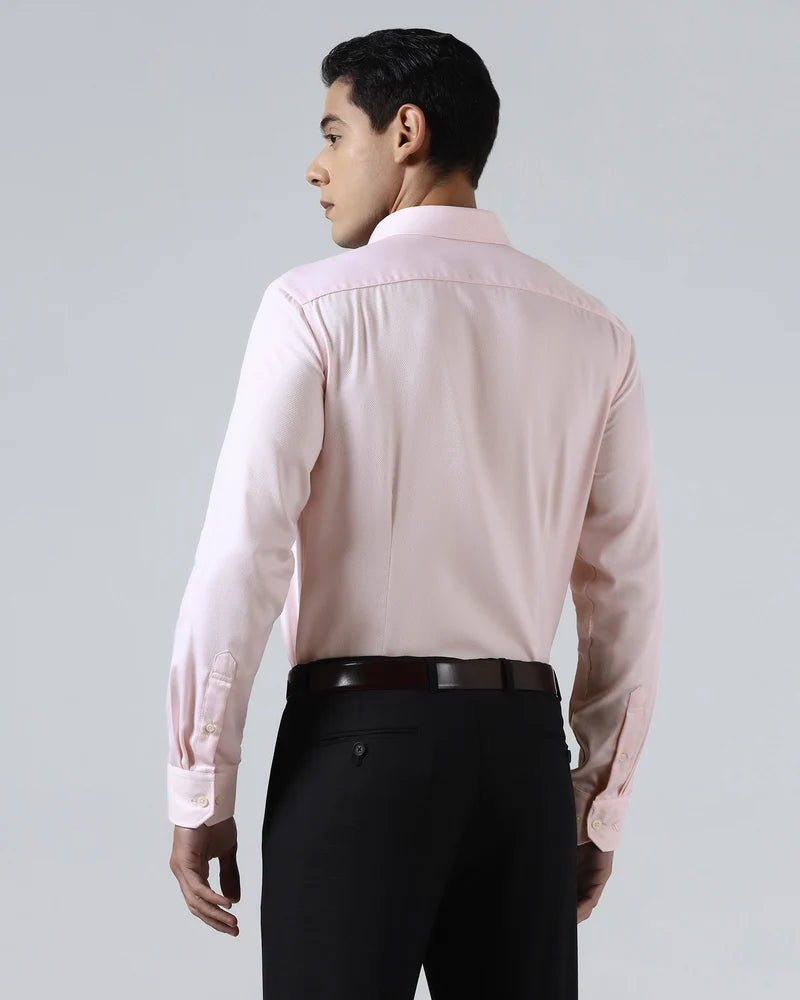 Blackberrys Quinn Pink Textured Slim Fit Shirt for Men