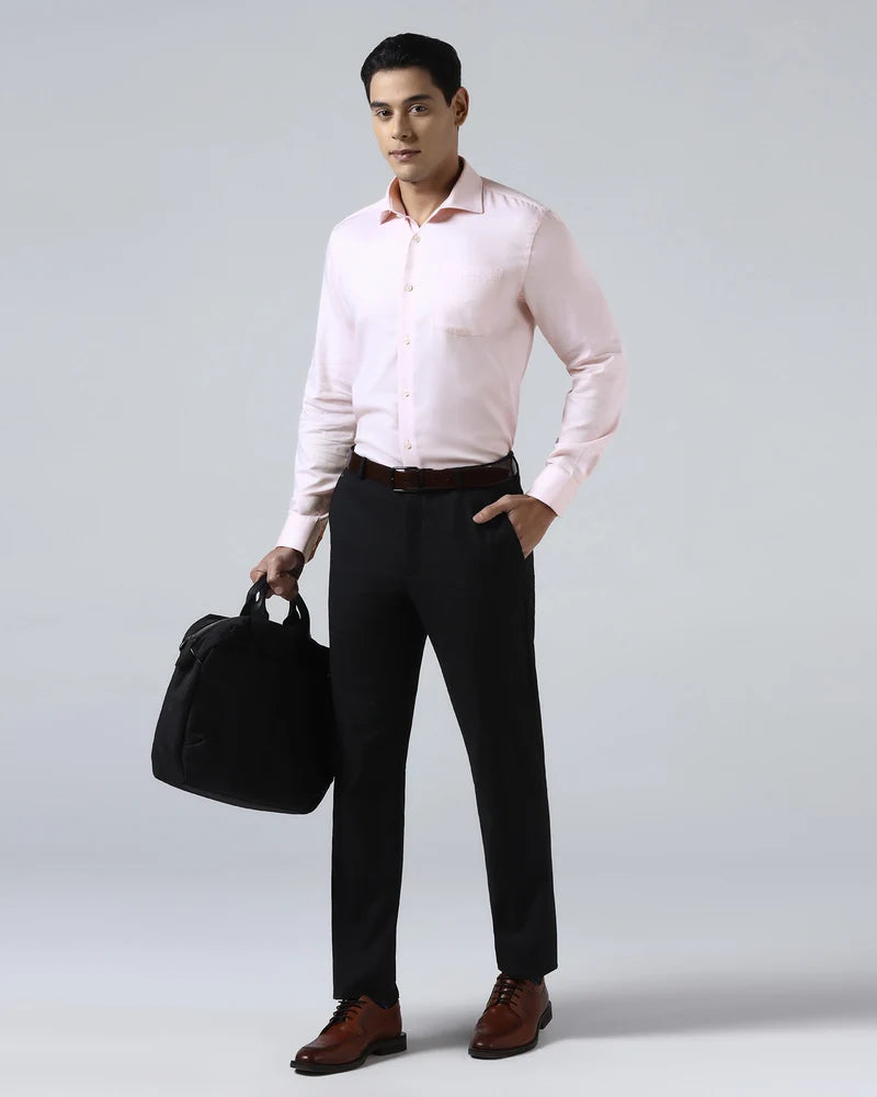 Blackberrys Quinn Pink Textured Slim Fit Shirt for Men